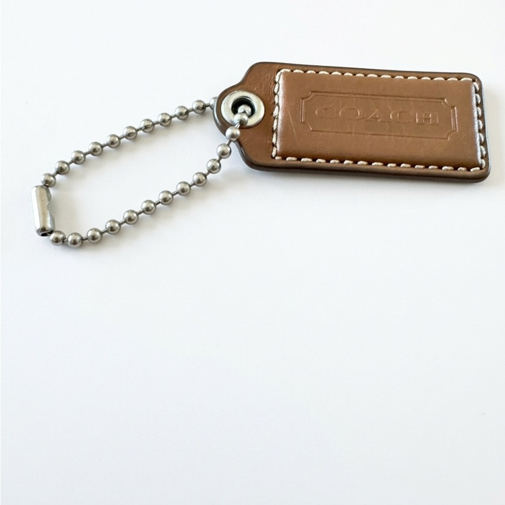 Coach Brown Leather Keychain / Hang Tag